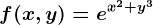 f(x,y)=e^x^2+y^3