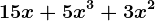 15x+5x^3+3x^2