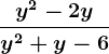 \fracy^2-2yy^2+y-6