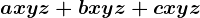axyz+bxyz+cxyz
