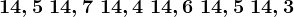 14,5\;14,7\;14,4\;14,6\;14,5\;14,3