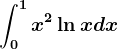 \int0^1x^2\ln xdx