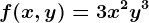 f(x,y)=3x^2y^3