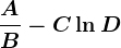 \fracAB-C\ln D