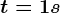 t=1s