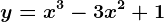 y=x^3-3x^2+1