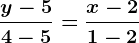 \fracy-54-5=\fracx-21-2