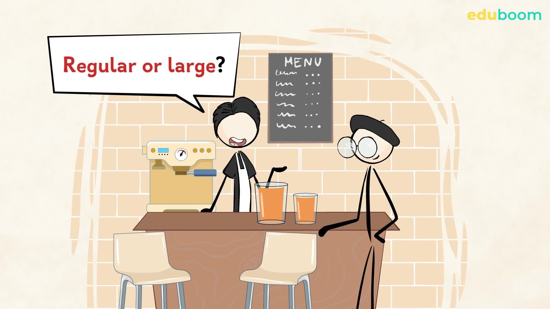 How to order food and drinks in a cafe. Inglese in inglese livello A0