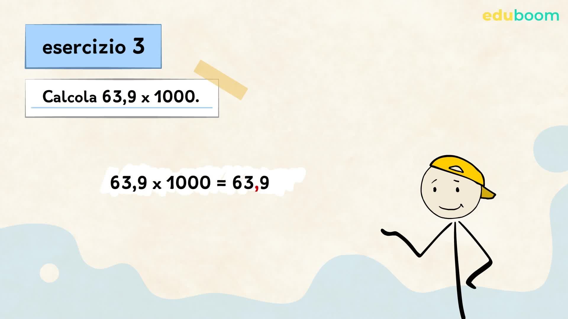 Moltiplicare i numeri decimali per 10, 100 e 1000. Matematica quarta