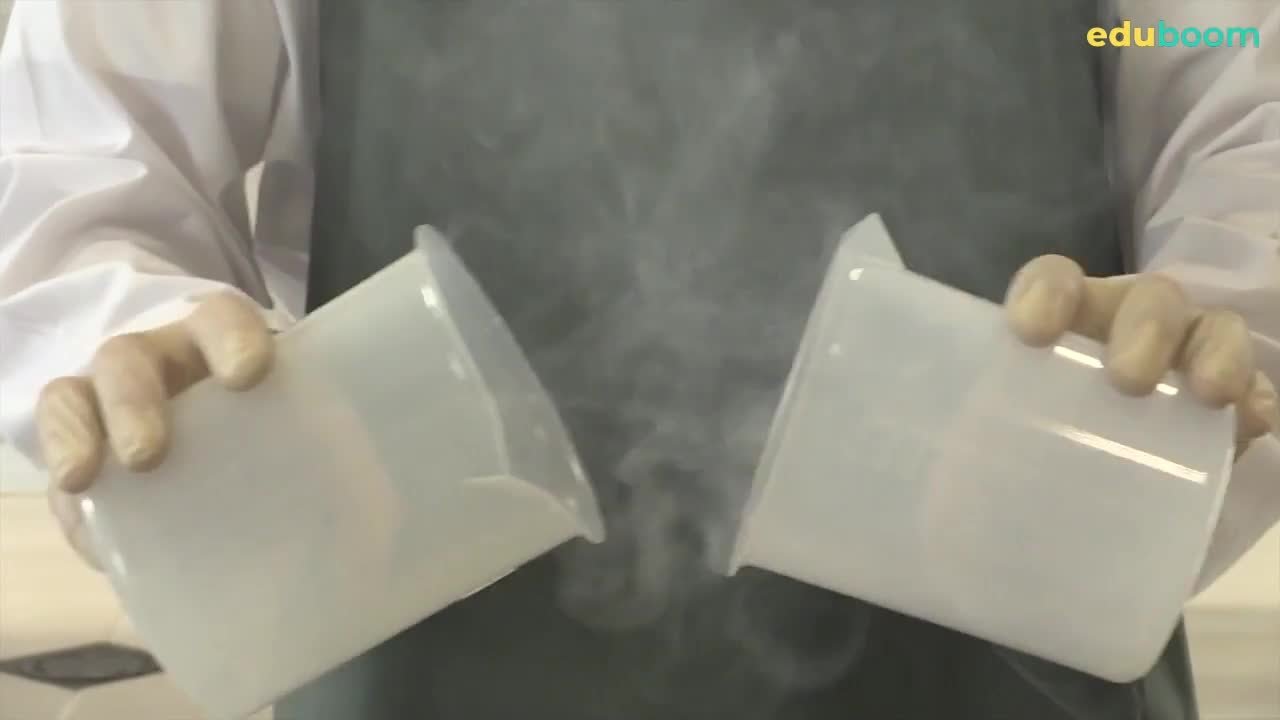 Fumi di cloruro di ammonio. Scienze naturali quarta superiore